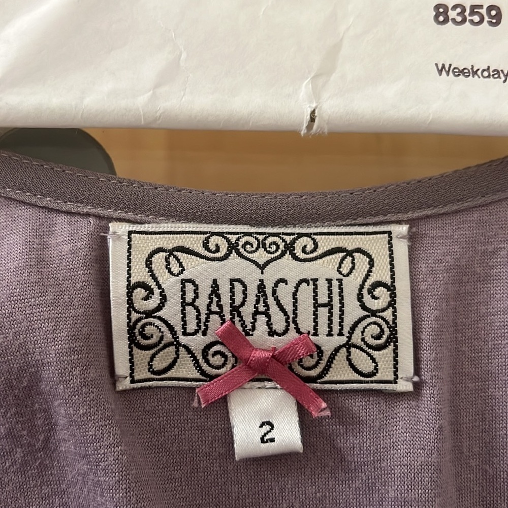 Baraschi size 2, Adorable, purple, elephant gray, ruffled top. - Picture 8 of 10